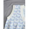 imageSweatyRocks Womens Sleeveless V Neck Knit Sweater Vest Houndstooth Crop Tank TopLight Blue