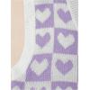 imageSweatyRocks Womens Sleeveless V Neck Knit Sweater Vest Houndstooth Crop Tank TopMauve Purple