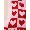 imageSweatyRocks Womens Sleeveless V Neck Knit Sweater Vest Houndstooth Crop Tank TopRed and Pink
