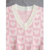 imageSweatyRocks Womens Sleeveless V Neck Knit Sweater Vest Houndstooth Crop Tank TopSolid Pink