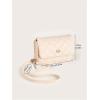 imageSweatyRocks Girls PU Leather Chain Strap Crossbody Bag Metal Decor Flap Wallet Mini Square Bag White OneSizeDusty Pink