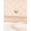 imageSweatyRocks Girls PU Leather Chain Strap Crossbody Bag Metal Decor Flap Wallet Mini Square Bag White OneSizeDusty Pink