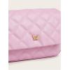imageSweatyRocks Girls PU Leather Chain Strap Crossbody Bag Metal Decor Flap Wallet Mini Square Bag White OneSizePink