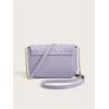 imageSweatyRocks Girls PU Leather Chain Strap Crossbody Bag Metal Decor Flap Wallet Mini Square Bag White OneSizePurple