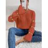 imageSweatyRocks Womens Casual Heart Print Round Neck Drop Shoulder Long Sleeve Knitted Pullover Sweater TopRust Brown