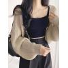 imageSweatyRocks Womens Casual Long Sleeve Ribbed Knit Top Open Front Cropped Cardigan SweaterKhaki