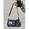 imageSweatyRocks Womens Casual Pattern Y2K Flap Handle Shoulder Bag Mini Chain Handbags PursesBlack