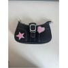 imageSweatyRocks Womens Casual Pattern Y2K Flap Handle Shoulder Bag Mini Chain Handbags PursesBlack and Pink