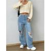 imageSweatyRocks Womens Casual V Neck Off Shoulder Crochet Sweater Long Sleeve Pullover Loose TopsBeige