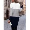imageSweatyRocks Womens Color Block Button Front V Neck Long Sleeve Cardigan Soft Knit Long Coat SweaterBlack and White