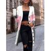 imageSweatyRocks Womens Color Block Button Front V Neck Long Sleeve Cardigan Soft Knit Long Coat SweaterPink and White