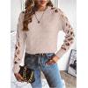 imageSweatyRocks Womens Criss Cross Cut Out Sleeve Round Neck Hollow Out Knit Sweater TopsDusty Pink