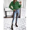 imageSweatyRocks Womens Criss Cross Cut Out Sleeve Round Neck Hollow Out Knit Sweater TopsGreen