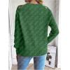 imageSweatyRocks Womens Criss Cross Cut Out Sleeve Round Neck Hollow Out Knit Sweater TopsGreen