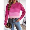 imageSweatyRocks Womens Criss Cross Cut Out Sleeve Round Neck Hollow Out Knit Sweater TopsPink