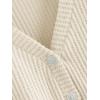 imageSweatyRocks Womens Long Sleeve Button Front V Neck Soft Knit Cardigan SweatersBeige