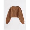 imageSweatyRocks Womens Long Sleeve Button Front V Neck Soft Knit Cardigan SweatersBrown