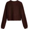 imageSweatyRocks Womens Long Sleeve Button Front V Neck Soft Knit Cardigan SweatersChocolate Brown