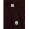 imageSweatyRocks Womens Long Sleeve Button Front V Neck Soft Knit Cardigan SweatersChocolate Brown