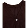 imageSweatyRocks Womens Long Sleeve Button Front V Neck Soft Knit Cardigan SweatersChocolate Brown