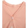imageSweatyRocks Womens Long Sleeve Button Front V Neck Soft Knit Cardigan SweatersCoral Orange