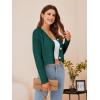 imageSweatyRocks Womens Long Sleeve Button Front V Neck Soft Knit Cardigan SweatersDeep Green