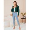imageSweatyRocks Womens Long Sleeve Button Front V Neck Soft Knit Cardigan SweatersDeep Green
