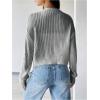 imageSweatyRocks Womens Long Sleeve Button Front V Neck Soft Knit Cardigan SweatersGrey