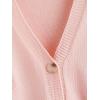 imageSweatyRocks Womens Long Sleeve Button Front V Neck Soft Knit Cardigan SweatersLight Pink