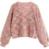 imageSweatyRocks Womens Long Sleeve Button Front V Neck Soft Knit Cardigan SweatersMulticolor