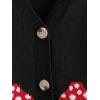 imageSweatyRocks Womens Long Sleeve Button Front V Neck Soft Knit Cardigan SweatersMushroom Black