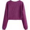 imageSweatyRocks Womens Long Sleeve Button Front V Neck Soft Knit Cardigan SweatersPlain Purple