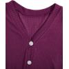 imageSweatyRocks Womens Long Sleeve Button Front V Neck Soft Knit Cardigan SweatersPlain Purple