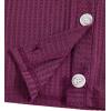 imageSweatyRocks Womens Long Sleeve Button Front V Neck Soft Knit Cardigan SweatersPlain Purple