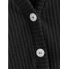 imageSweatyRocks Womens Long Sleeve Button Front V Neck Soft Knit Cardigan SweatersPure Black
