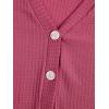 imageSweatyRocks Womens Long Sleeve Button Front V Neck Soft Knit Cardigan SweatersRed Violet