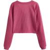 imageSweatyRocks Womens Long Sleeve Button Front V Neck Soft Knit Cardigan SweatersRed Violet