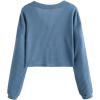 imageSweatyRocks Womens Long Sleeve Button Front V Neck Soft Knit Cardigan SweatersSolid Blue