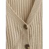 imageSweatyRocks Womens Long Sleeve Button Front V Neck Soft Knit Cardigan SweatersSolid Khaki