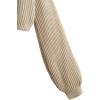 imageSweatyRocks Womens Long Sleeve Button Front V Neck Soft Knit Cardigan SweatersSolid Khaki