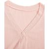 imageSweatyRocks Womens Long Sleeve Button Front V Neck Soft Knit Cardigan SweatersSolid Pink