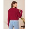 imageSweatyRocks Womens Long Sleeve Button Front V Neck Soft Knit Cardigan SweatersSolid Red
