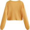imageSweatyRocks Womens Long Sleeve Button Front V Neck Soft Knit Cardigan SweatersSolid Yellow