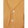 imageSweatyRocks Womens Long Sleeve Button Front V Neck Soft Knit Cardigan SweatersSolid Yellow