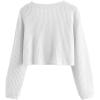 imageSweatyRocks Womens Long Sleeve Button Front V Neck Soft Knit Cardigan SweatersWhite
