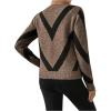 imageSweatyRocks Womens Patterned Fuzzy Knit Business Sweater Long Sleeve Chunky Loose Fit Pullover TopMulticolor