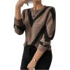 imageSweatyRocks Womens Patterned Fuzzy Knit Business Sweater Long Sleeve Chunky Loose Fit Pullover TopMulticolor