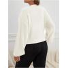 imageSweatyRocks Womens Plus Size Knit Open Front Sweater Long Sleeve Button Loose Short Cardigan Outerwear CoatsApricot