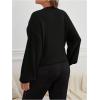 imageSweatyRocks Womens Plus Size Knit Open Front Sweater Long Sleeve Button Loose Short Cardigan Outerwear CoatsBlack