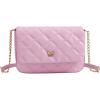 imageSweatyRocks Girls PU Leather Chain Strap Crossbody Bag Metal Decor Flap Wallet Mini Square Bag White OneSizePink